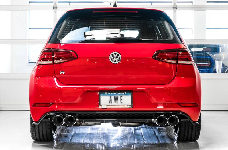 AWE Tuning Volkswagen Golf R MK7.5 SwitchPath Exhaust w/Chrome Silver Tips 102mm - Eaton Motorsports