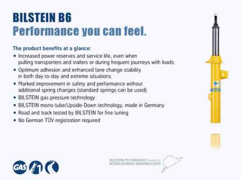 Bilstein B6 Performance 14-15 BMW 320I / 12-13 355I Rear Monotube Shock - Eaton Motorsports