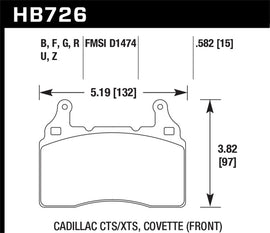 Hawk 2014 Chevrolet Corvette PC Front Brake Pads - Eaton Motorsports