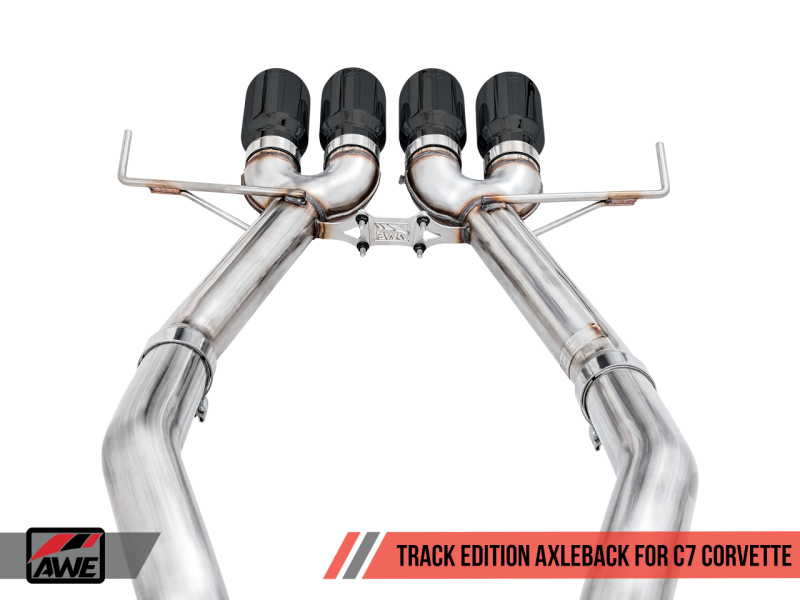 AWE Tuning 14-19 Chevy Corvette C7 Z06/ZR1 Track Edition Axle-Back Exhaust w/Black Tips - Eaton Motorsports