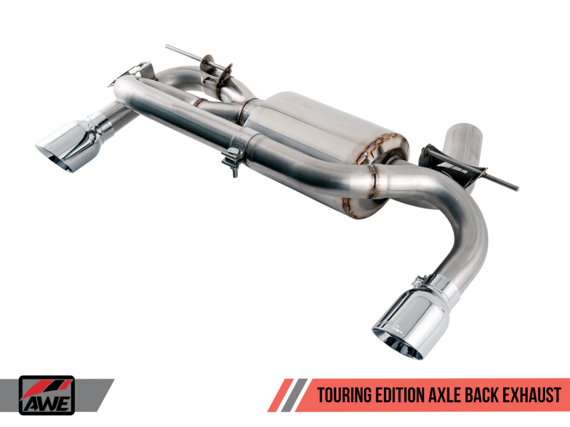 AWE Tuning BMW F3X 335i/435i Touring Edition Axle-Back Exhaust - Chrome Silver Tips (90mm) - Eaton Motorsports