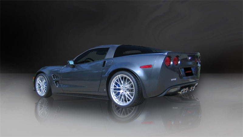 Corsa 12-13 Chevrolet Corvette C6 ZR1 Sport Cat-Back Dual Rear Exit w/ Twin 4.0in Pol Tips - Eaton Motorsports