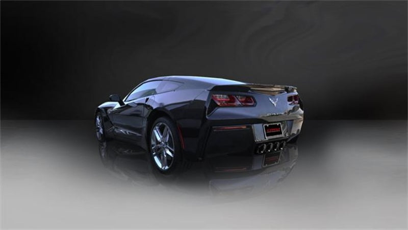 Corsa 2014 Chevy Corvette C7 Coupe 6.2L V8 AT/MT 2.75in Valve-Back Dual Rear Exit Black Xtreme Exht - Eaton Motorsports