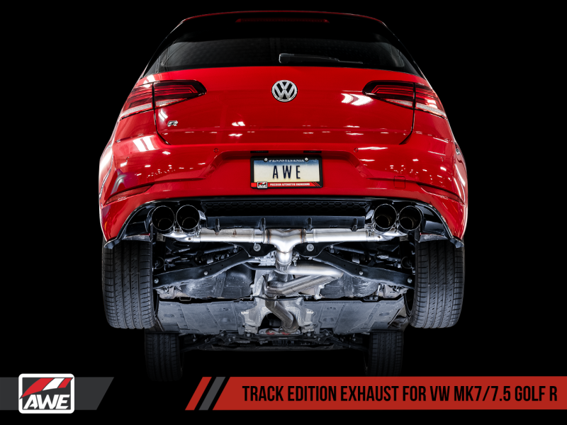AWE Tuning 15-17 Volkswagen Golf R MK7 Track Edition Exhaust - Diamond Black Tips (102mm) - Eaton Motorsports