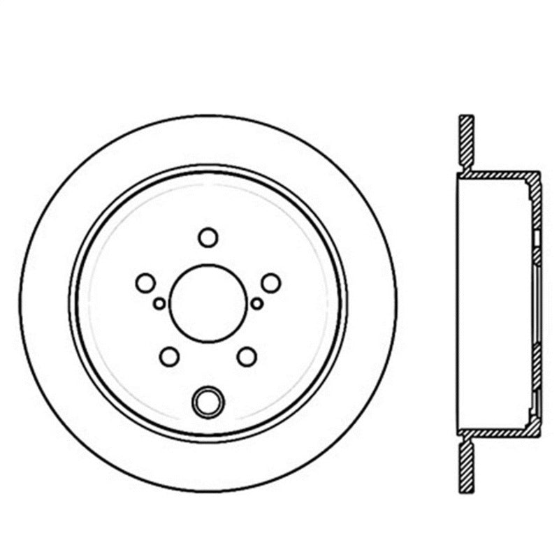 StopTech Power Slot 08-10 WRX Rear Right Slotted Rotor - Eaton Motorsports