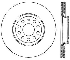 StopTech Power Slot 09 VW CC (Passat CC) / 06-09 Passat (ex Syncro) Right Rear CRYO-STOP Slotted Ro - Eaton Motorsports