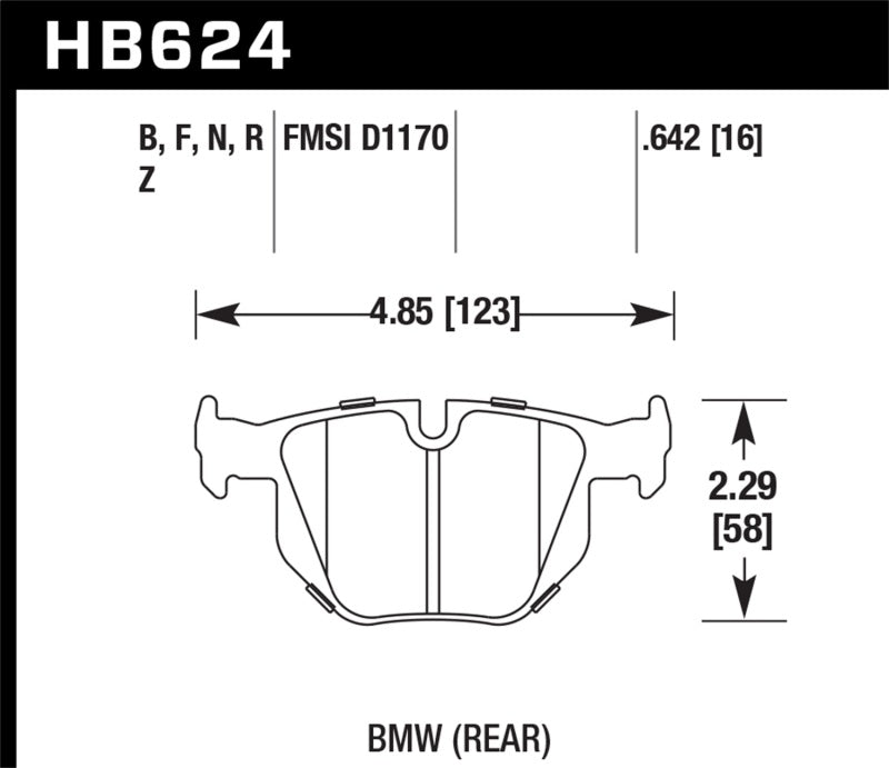 Hawk 06 BMW 330i/330xi / 07-09 335i / 07-08 335xi / 09 335d / 08-09 328i HPS Street Rear Brake Pads - Eaton Motorsports