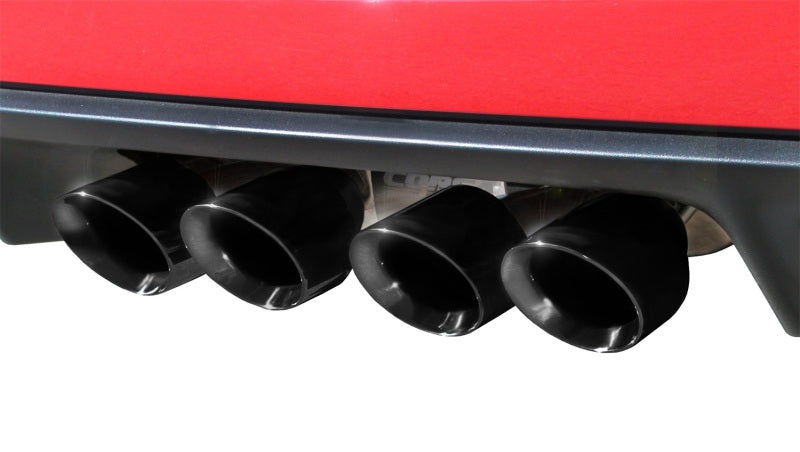 Corsa Black Xtreme Axle-Back Exhaust w/Dual Black 3.5in Tips 09-13 Chevrolet Corvette C6 6.2L V8 - Eaton Motorsports