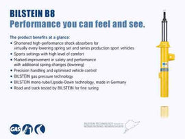 Bilstein B8 12-15 BMW 328i L4 / 335i L6 / 2014 228i Front Monotube Strut Assembly - Eaton Motorsports