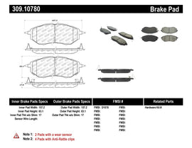 StopTech Performance 05-08 Legacy 2.5 GT Front Brake Pads - Eaton Motorsports