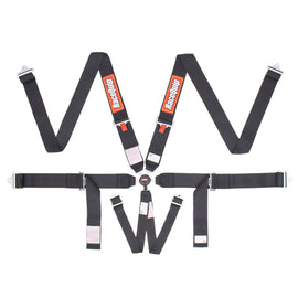 RaceQuip Black SFI CAMLOCK 6pt PU Lap Seat Belt - Eaton Motorsports