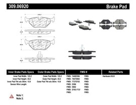 StopTech Performance 01-02 BMW Z3 / 03-09 Z4 / 10/90-07 3 Series / 99-09 Saab 9-5 Rear Brake Pads - Eaton Motorsports