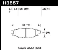 Load image into Gallery viewer, Hawk 2013-2014 Subaru BRZ Ltd (277mm Fr Disc/Solid Rr Disc) High Perf. Street 5.0 Rear Brake Pads - Eaton Motorsports