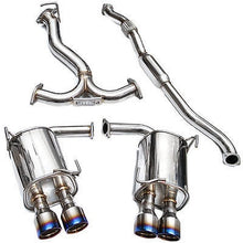 Load image into Gallery viewer, Invidia 15+ Subaru WRX/STI 4Dr Q300 Twin Outlet Rolled Titanium Burnt Quad Tip Cat-Back Exhaust - Eaton Motorsports