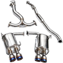Invidia 15+ Subaru WRX/STI 4Dr Q300 Twin Outlet Rolled Titanium Burnt Quad Tip Cat-Back Exhaust - Eaton Motorsports