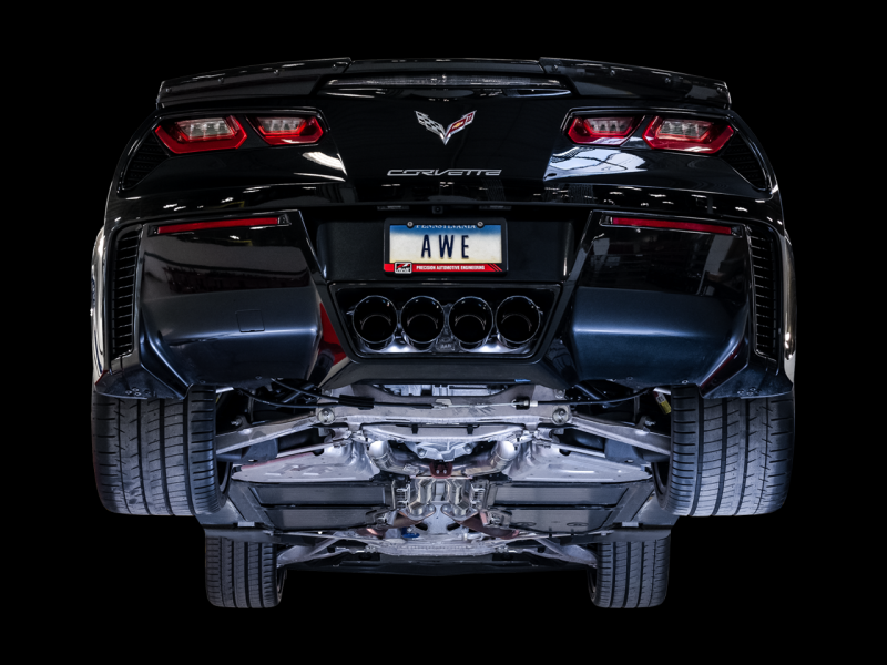 AWE Tuning 14-19 Chevy Corvette C7 Z06/ZR1 Track Edition Axle-Back Exhaust w/Black Tips - Eaton Motorsports