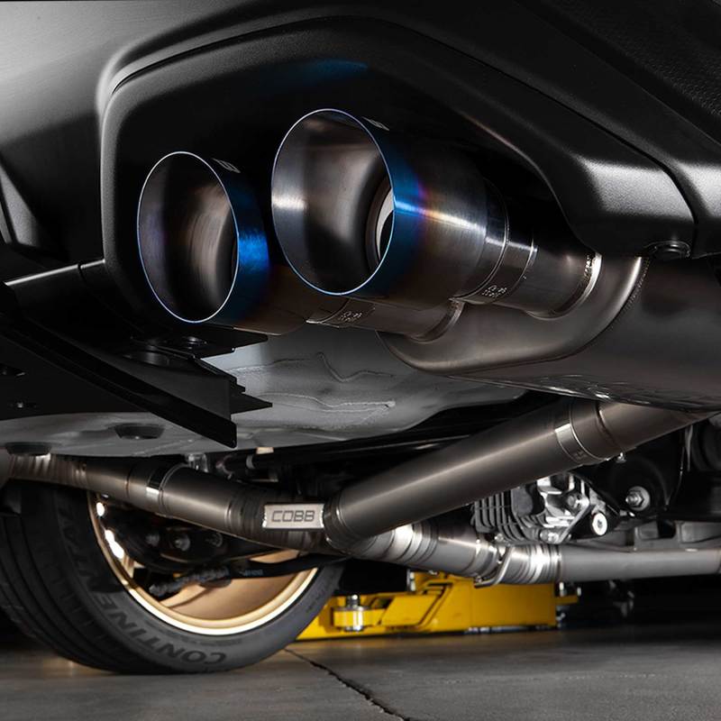 Cobb 22-23 Subaru WRX Titanium Catback Exhaust (Incl. Burnt Ti Tips) - Eaton Motorsports