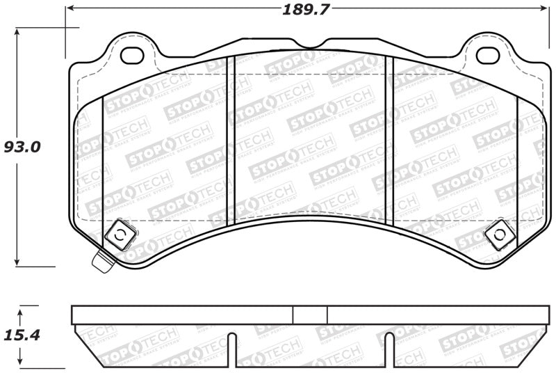StopTech Performance 09-15 Cadillac CTS Front Brake Pads - Eaton Motorsports