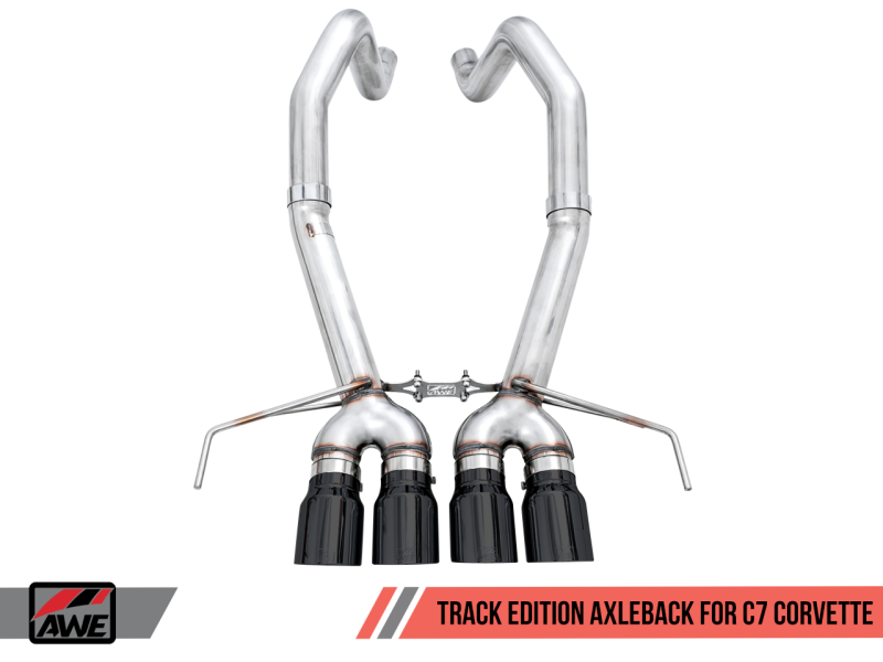 AWE Tuning 14-19 Chevy Corvette C7 Z06/ZR1 Track Edition Axle-Back Exhaust w/Black Tips - Eaton Motorsports