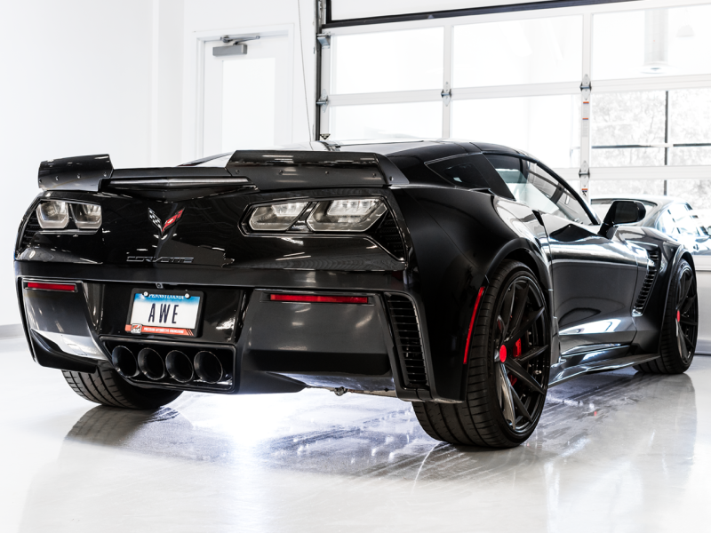 AWE Tuning 14-19 Chevy Corvette C7 Z06/ZR1 Track Edition Axle-Back Exhaust w/Black Tips - Eaton Motorsports