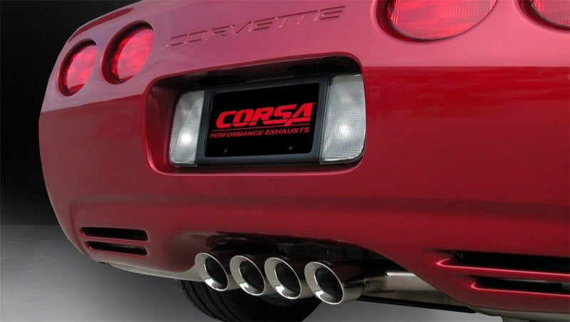 Corsa 97-04 Chevrolet Corvette C5 Z06 5.7L V8 Polished Sport Axle-Back Exhaust - Eaton Motorsports