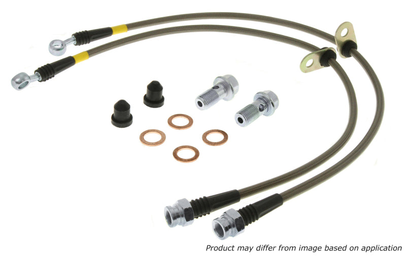 StopTech 04-08 Cadillac STS / 05-08 14-15 Chevrolet Corvette Stainless Steel Rear Brake Lines - Eaton Motorsports