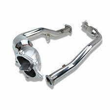 Invidia 02-07 WRX/STi Polished Divorced Waste Gate Downpipe with High Flow Cat - Eaton Motorsports