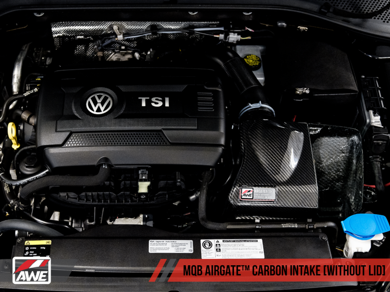 AWE Tuning Audi / Volkswagen MQB 1.8T/2.0T/Golf R Carbon Fiber AirGate Intake w/o Lid - Eaton Motorsports