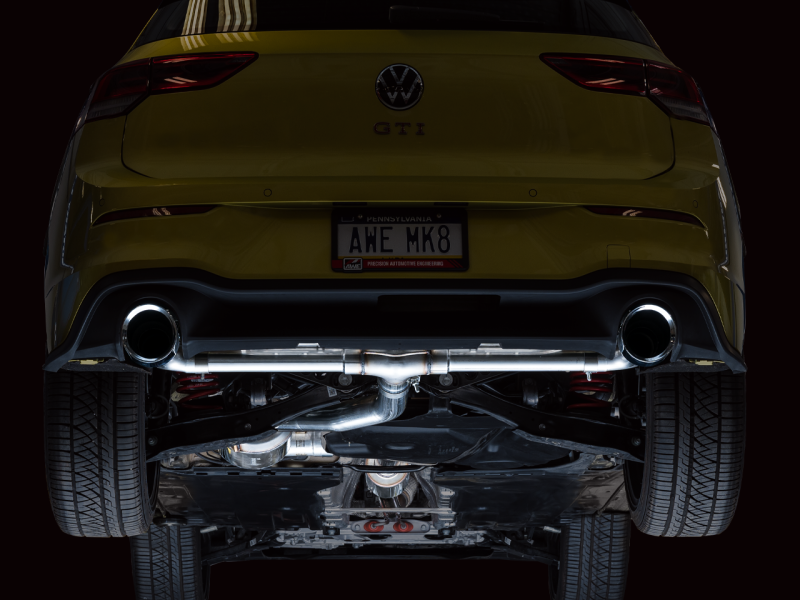 AWE 2022 VW GTI MK8 Touring Edition Exhaust - Chrome Silver Tips - Eaton Motorsports