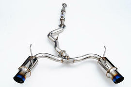 Invidia 08-11 STi Hatch / 11 WRX Hatch Dual N1 Single Layer Titanium Tipped Cat-back Exhaust - Eaton Motorsports